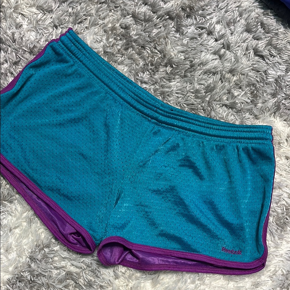 Reebok Blue and Purple Pajama Shorts Soft Sleepwear